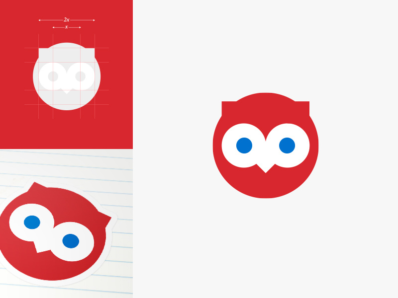 Ooh La Label Owl — Kids Sticker Creator Logo Design logomark identity design logo branding sticker owl school