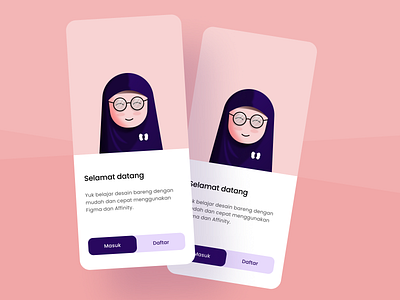 Welcoming Screen | Design Course App