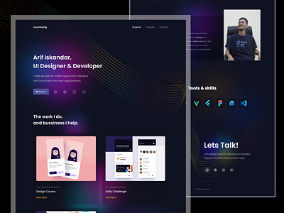 Portfolio Website - cuunoong.com clean design dark ui landing page portfolio ui website
