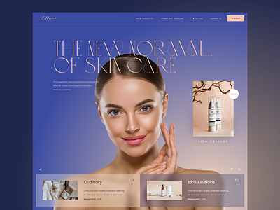 "Cosmetics layout exploration" concept cosmetics design exploration interface ui ux web website