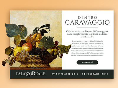 Caravaggio art exhibition art caravaggio concept museum paintings ui