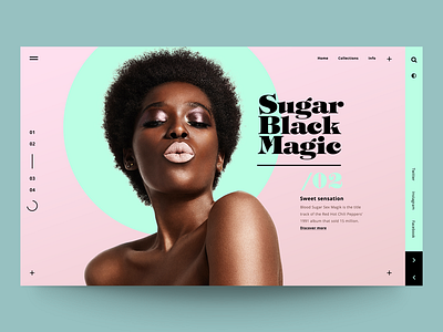 Daily UI "Sugar Black magic" concept design graphics presentation product slider ui ux webdesign website