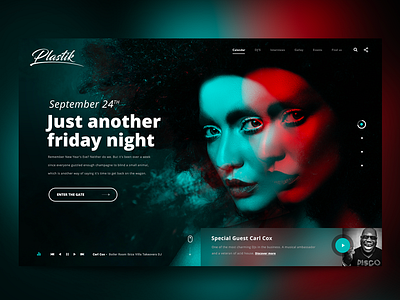 Daily UI "The Clubbing" landing page clubbing design graphic header homepage landing one page ui ux website