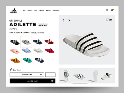 Concept card for Adidas "Adilette" store