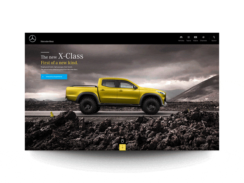 Daily UI - Parallax over a button animation design interaction interface mercedes motion parallax principle ui ux