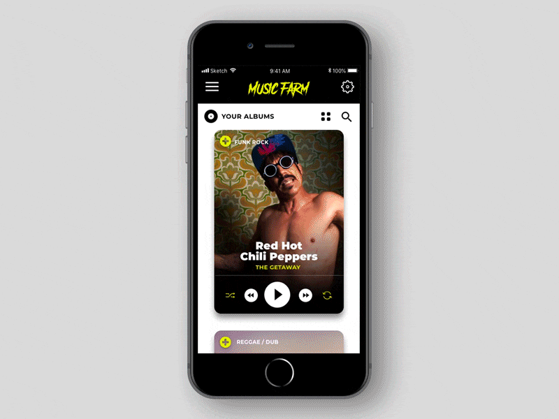 Daily UI "Mobile Music App"
