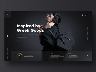 Daily UI "Dark Necessities" concept design exploration header minimal product ui ux web website