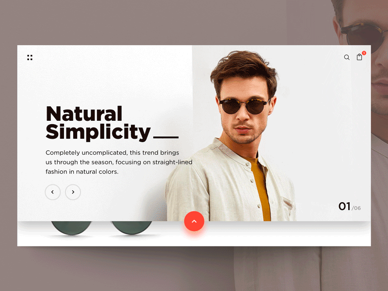 Daily UI "Product Page Concept" animation cart concept design e shop exploration interaction interface minimal motion principle product ray ban shop design typography ui ux web webdesign