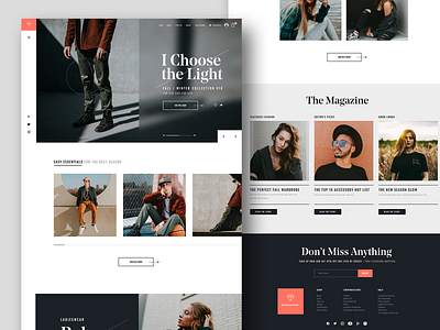 Daily UI "I Choose The Light" concept design e shop exploration fashion fashion blog interface product shop shop design typography ui ux web website