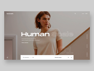 Daily UI "Basics Interactions Concept" animation concept design exploration fashion header interaction interface minimal motion principle product slider typography ui ux web website