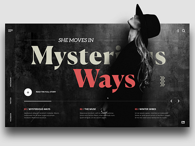Daily UI "Mysterious Ways" concept design exploration header typogaphy ui ux web website