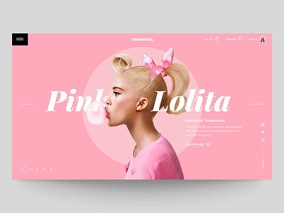 Daily UI "Got Pink?" animation concept design exploration fashion header interaction interface motion parallax principle slider typography ui ux web webdesign website