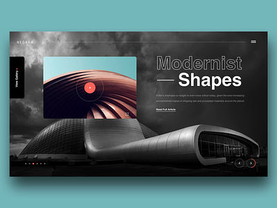 Daily UI "Modernist Shapes" architechture architectural design concept design exploration header interface minimal ui ux web website