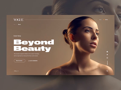 Daily UI "Beyond Beauty Animation" animation concept design exploration fashion header interaction interface minimal motion parallax principle product slider typography ui ux web website