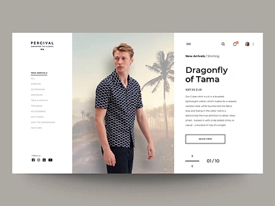 "Slider Carousel interaction" animation concept design e shop exploration fashion header interaction interface motion parallax principle ui ux web webdesign website