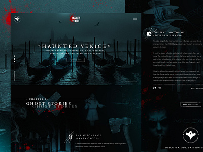 Mocktober 2019 "Haunted Venice" concept design halloween horror interface mocktober mocktober 2019 ui web website