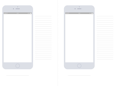 Template for sketching mobile UIs