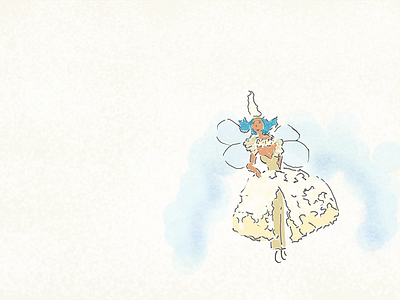 Dressed for the party fairy illustration