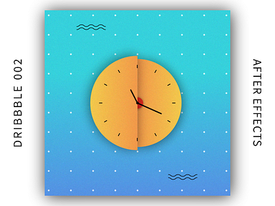 Clock - Abstract 002 abstract after effects blue clock debut design gradient hello dribbble orange