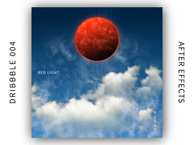 Red Light - Abstract 004 abstract after effects blue clouds collage design light motion night poster red sky