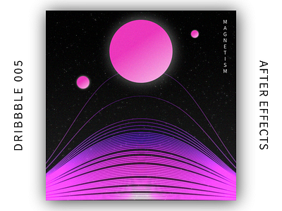 Magnetism - Abstract 005 abstract after effects collage design light lines motion night pink poster