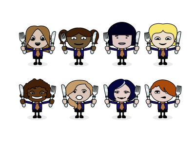 Girl Avatars Group A avatars school