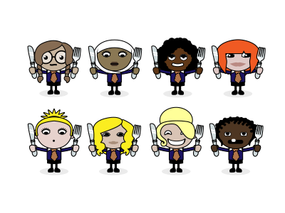 Girl Avatars Group B avatars school