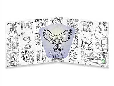 Fly Like An Eagle Inside black white businessman comic eagle ego fly mightywallet paper suit thebluelimb wallet