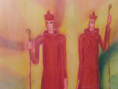 Prophets Of Equality Illustration chalk equality gender pastels prophets red symbolism
