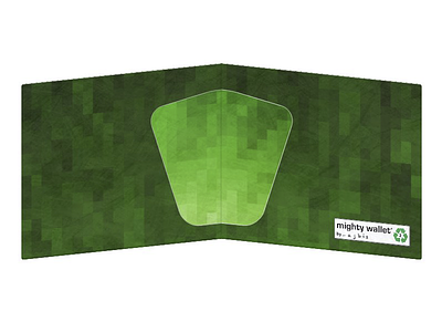 Radioactive Pixels Inside close up emerald green mightywallet pixels radioactive wallet zoomed in