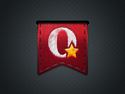 Opera Bookmark bookmark browser favorite gold icon label opera red star stitch