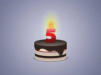 Opera 5th birthday icon version1 5th cake candl icon