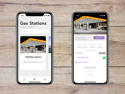 Gas Station Finder Concept app design concept iphone x