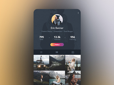 Daily UI challenge #02 — Instagram black challenge dailyui insta instagram instagram redesign minimal redesign ui