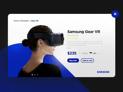 Daily UI challenge #03 — Purchase page buy buy now dailyui flat gearvr purchase redesign samsung ui uichallenge vr