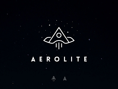 Aerolite Logo aero lines minimal night rocket speedlines stars