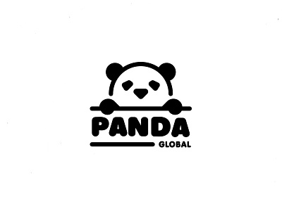 Panda Logo lines logo minimal panda panda logo