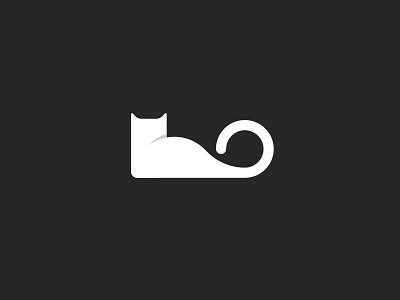 Cat logo cat cat logo cat mark mark minimal negative