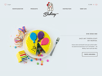 Biskitty Cake-Configurator brand cake configurator handmade logo ui ux website