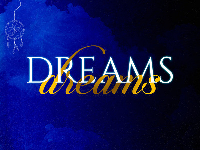 D say Dream creative dailychallenge design dreamcatcher dreams illustration illustrator interlaced night typo typography typography art vector
