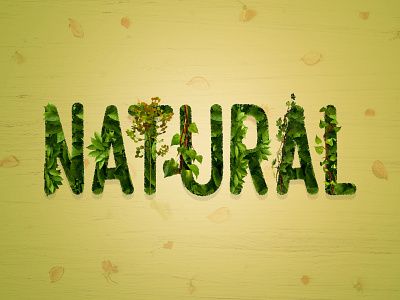 N says Natural creative dailychallenge design gogreen green illustration illustrator natural nature typo typography typography art typography design typography poster vector