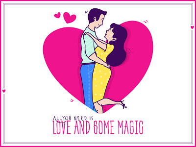 Love colors couple creative cutegraphicstyle dance design heart illustration illustrator magic romance typo typography typography art vector