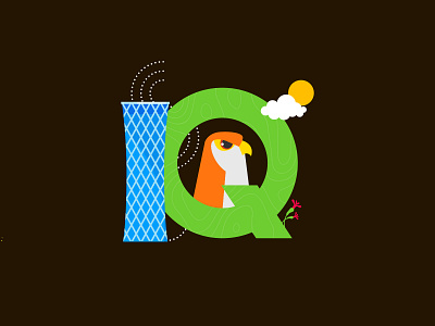 Q for Qatar dailychallenge design falcon illustration illustrator qataf qatar tornado tower vector