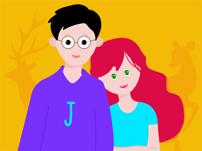 J for James cutegraphicstyle dailychallenge design flat harry potter harrypotter hogwarts illustration illustrator lily potter vector