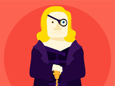 M for Mad-Eye Moody cutegraphicstyle dailychallenge design flat harry potter harrypotter hogwarts illustration illustrator mad eye moody moody vector