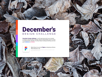 December Design Challenge app challenge december design figma image layout mobile mobile app shot sketch ui ui ux design ux ui webdesign