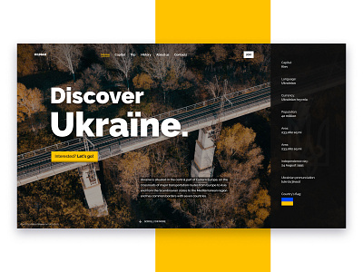 Discover Ukraine article discover homepage landing news promo title screen travel ui ukraine web webpage website