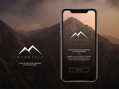 Mountain app application clean design figma logo mobile mobile app ui ux vector