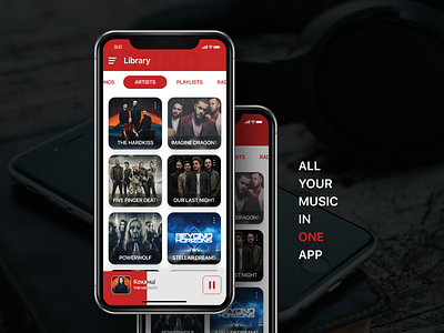 Music player – library UI app application clean design figma inspiration interface minimal mobile mobile app music music player player timeline ui ux