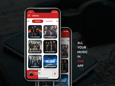 Music player – library UI